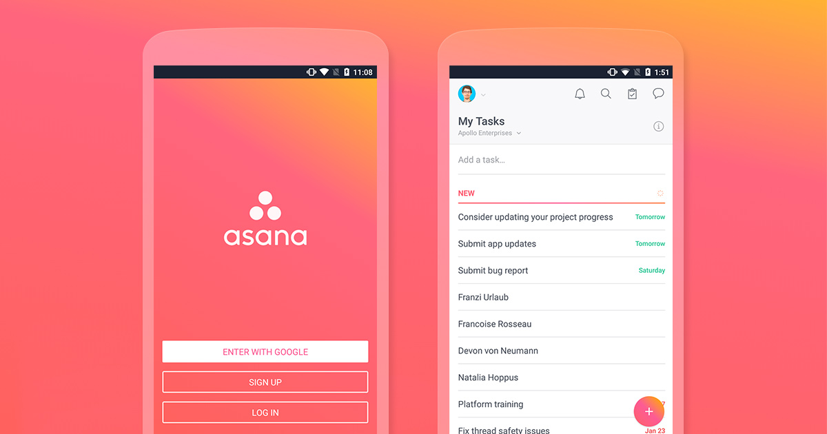 Las mejores aplicaciones de 2018, según Google Play Asana