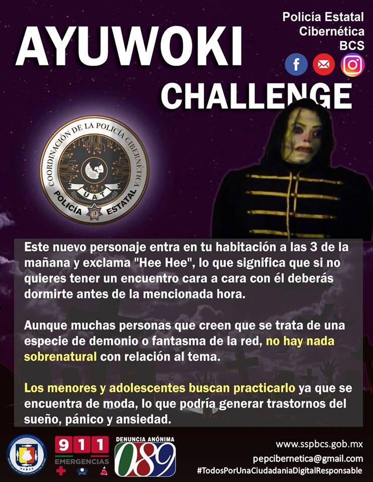 Policía Cibernética en México emite una alerta por el "Ayuwoki"