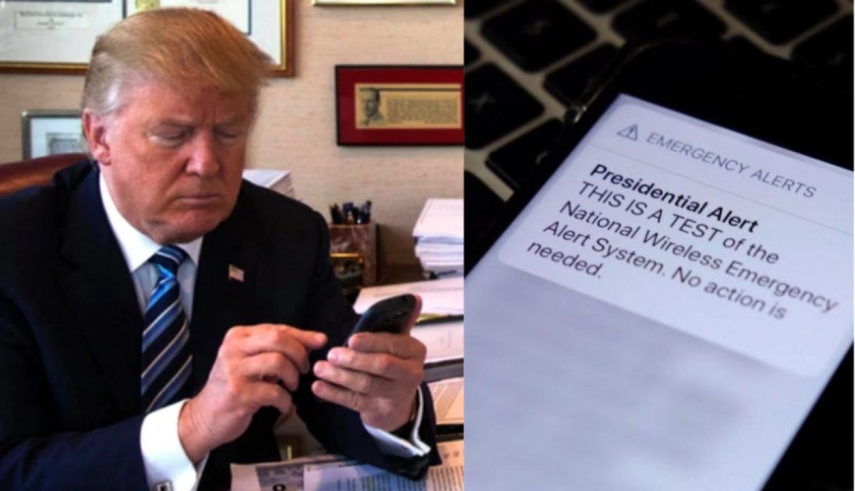 Trump envió una “Alerta Presidencial” a todos los celulares de EEUU