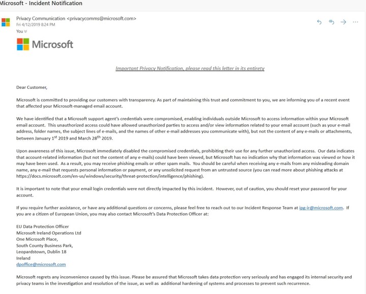 Microsoft confirma hackeo a cuentas de Hotmail, Outlook y MSN