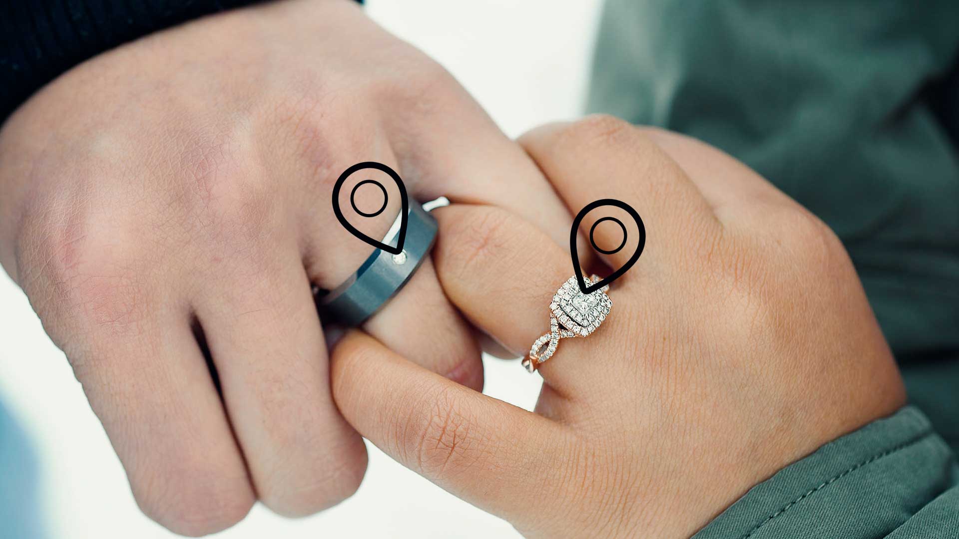 Crean anillos de boda con GPS