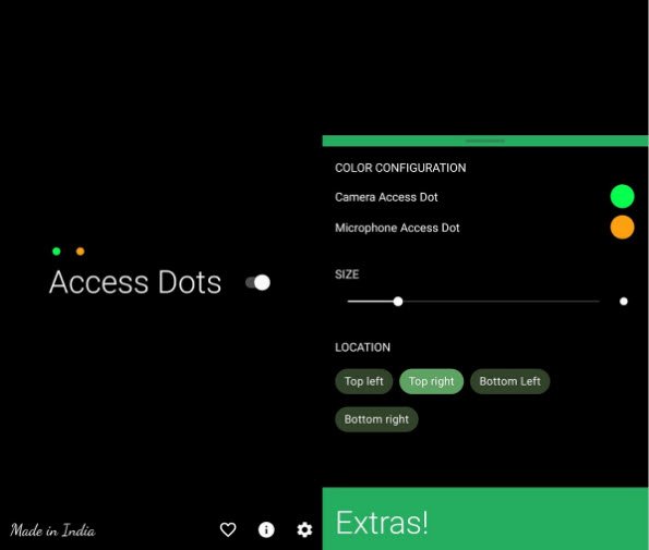 Access Dots, la app que te avisa si otra app usa tu cámara o micrófono